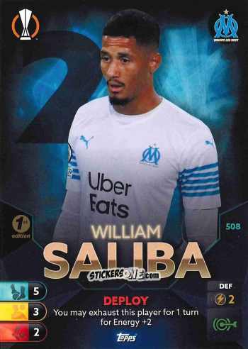Sticker William Saliba - Total Football 2021-2022
 n. 508 - Topps