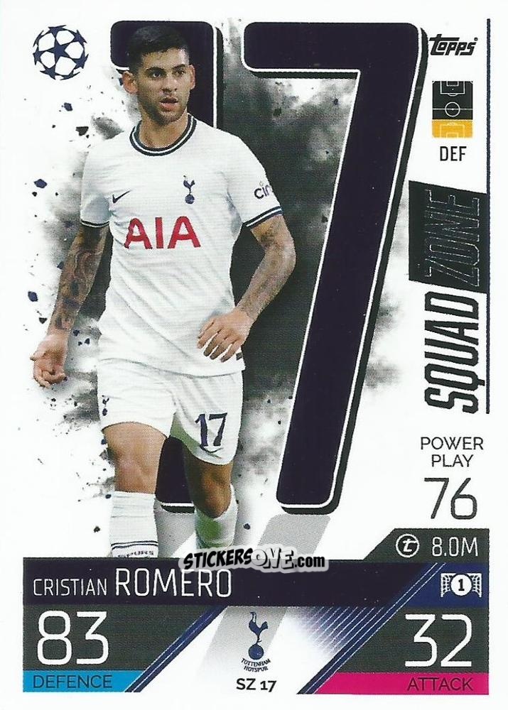Sticker Cristian Romero - UEFA Champions League & Europa League 2022-2023. Match Attax Extra
 n. SZ17 - Topps