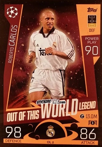 Figurina Roberto Carlos - UEFA Champions League & Europa League 2022-2023. Match Attax Extra
 n. OL2 - Topps