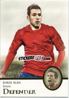 Cromo Jordi Alba - World Football UNIQUE 2013 n. 10p - Futera