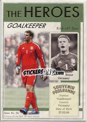 Cromo Manuel Neuer - World Football UNIQUE 2013 n. HER04 - Futera