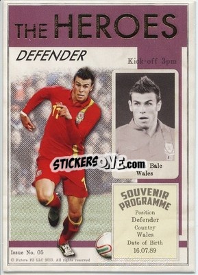 Cromo Gareth Bale - World Football UNIQUE 2013 n. HER05 - Futera