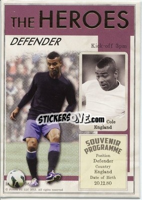 Sticker Ashley Cole - World Football UNIQUE 2013 n. HER08 - Futera