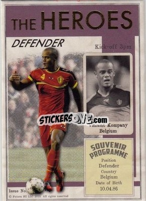 Figurina Vincent Kompany - World Football UNIQUE 2013 n. HER09 - Futera