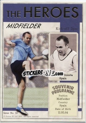 Cromo Andres Iniesta - World Football UNIQUE 2013 n. HER14 - Futera