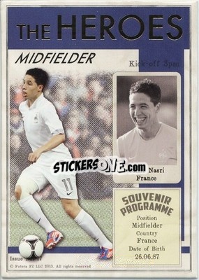 Sticker Samir Nasri - World Football UNIQUE 2013 n. HER17 - Futera