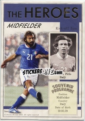 Sticker Andrea Pirlo - World Football UNIQUE 2013 n. HER19 - Futera