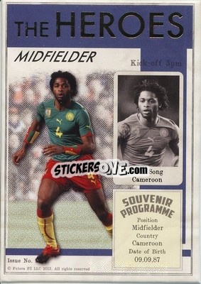 Sticker Alex Song - World Football UNIQUE 2013 n. HER22 - Futera