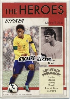 Figurina Neymar - World Football UNIQUE 2013 n. HER29 - Futera