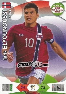 Figurina Tarik Elyounoussi - Road To 2014 Fifa World Cup Brazil. Adrenalyn Xl n. 147 - Panini