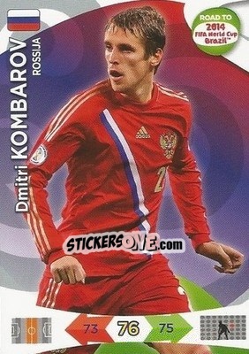 Figurina Dmitri Kombarov - Road To 2014 Fifa World Cup Brazil. Adrenalyn Xl n. 160 - Panini