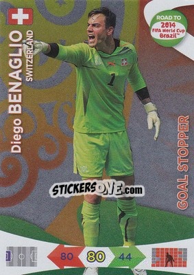 Cromo Diego Benaglio - Road To 2014 Fifa World Cup Brazil. Adrenalyn Xl n. 219 - Panini