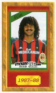 Cromo Ruud Gullit - Tutto Milan n. 175 - Panini