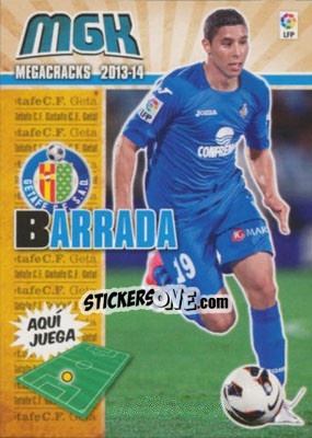 Figurina Barrada - Liga BBVA 2013-2014. Megacracks n. 159 - Panini