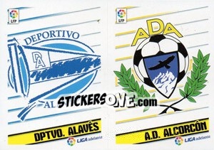 Figurina Escudos Alavés/Alcorcón - Liga Spagnola 2013-2014 n. 661 - Colecciones ESTE