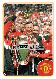Sticker Sir Alex Ferguson with Premier League Trophy - Manchester United 2011-2012 n. L - Panini