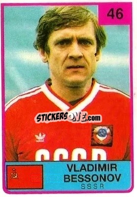Cromo Vladimir Bessonov - The Stars of Football 1986 n. 46 - ALL SPORT
