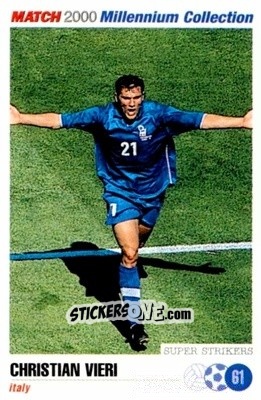 Cromo Christian Vieri - Millennium Collection 2000 n. 61 - MATCH