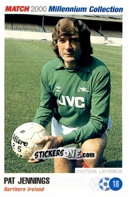 Figurina Pat Jennings - Millennium Collection 2000 n. 18 - MATCH