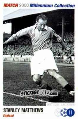 Figurina Stanley Matthews - Millennium Collection 2000 n. 11 - MATCH