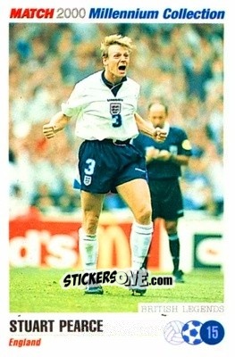 Figurina Stuart Pearce - Millennium Collection 2000 n. 15 - MATCH