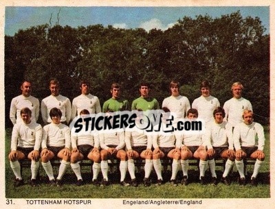 Cromo Tottenham Hotpsur - International Football Teams 1969-1970 n. 31 - Monty Gum