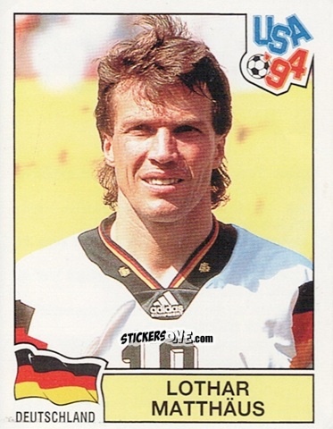 Figurina Lotar Matthaus - FIFA World Cup USA 1994. UK and Eire version n. 169 - Panini