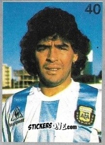 Cromo Diego Maradona - Campeonatos Mundiales de Futbol 1990 n. 40 - Reyauca