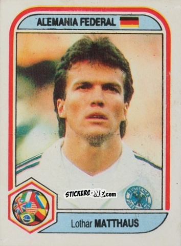 Figurina Lothar Matthaus - Campeonatos Mundiales de Futbol 1990 n. 18 - Reyauca
