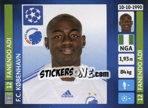 Cromo Fanendo Adi - UEFA Champions League 2013-2014 n. 150 - Panini