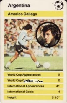 Sticker Americo Gallego -  World Cup '78 1978-1979 n. 9 - Top Trumps