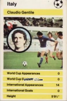Figurina Claudio Gentile -  World Cup '78 1978-1979 n. 11 - Top Trumps