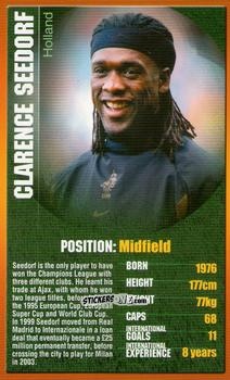 Figurina Clarence Seedorf - European Football Stars 2004 n. 17 - Top Trumps