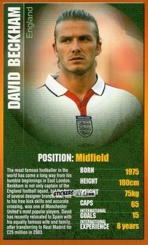 Sticker David Beckham - European Football Stars 2004 n. 5 - Top Trumps