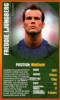 Sticker Freddie Ljungberg - European Football Stars 2004 n. 27 - Top Trumps