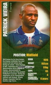 Sticker Patrick Vieira - European Football Stars 2004 n. 8 - Top Trumps