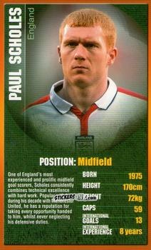 Figurina Paul Scholes - European Football Stars 2004 n. 6 - Top Trumps