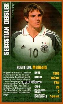 Figurina Sebastian Deisler - European Football Stars 2004 n. 10 - Top Trumps