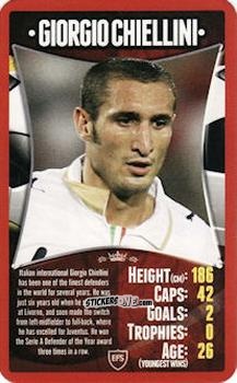 Sticker Giorgio Chiellini - European Football Stars 2012 n. 14 - Top Trumps