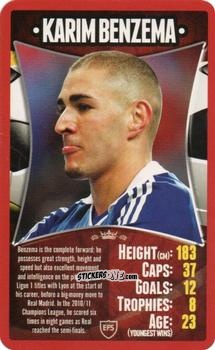 Figurina Karim Benzema - European Football Stars 2012 n. 6 - Top Trumps