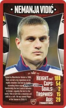 Figurina Nemanja Vidić - European Football Stars 2012 n. 20 - Top Trumps