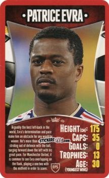 Cromo Patrice Evra - European Football Stars 2012 n. 7 - Top Trumps