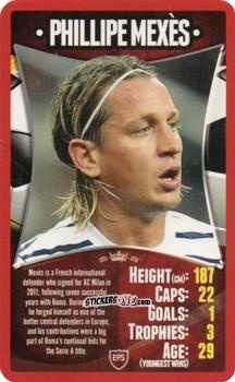 Cromo Philippe Mexès - European Football Stars 2012 n. 9 - Top Trumps