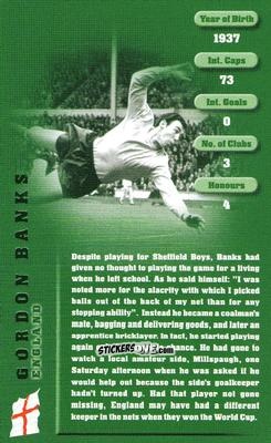 Cromo Gordon Banks - Football Legends 1 2005 n. 2 - Top Trumps