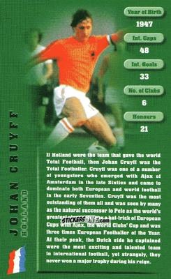 Figurina Johan Cruyff - Football Legends 1 2005 n. 9 - Top Trumps