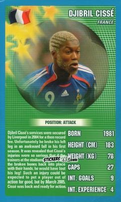 Cromo Djibril Cisse - World Football Stars 2006 n. 16 - Top Trumps