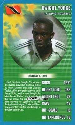 Figurina Dwight Yorke - World Football Stars 2006 n. 2 - Top Trumps
