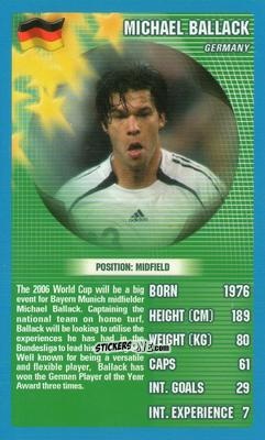 Sticker Michael Ballack - World Football Stars 2006 n. 18 - Top Trumps