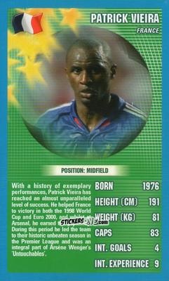 Sticker Patrick Vieira - World Football Stars 2006 n. 17 - Top Trumps