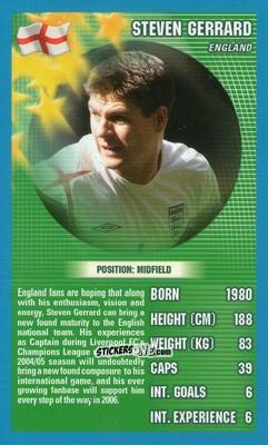 Cromo Steven Gerrard - World Football Stars 2006 n. 26 - Top Trumps